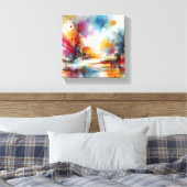 Aquarell Leinwanddruck (Insitu (Schlafzimmer))