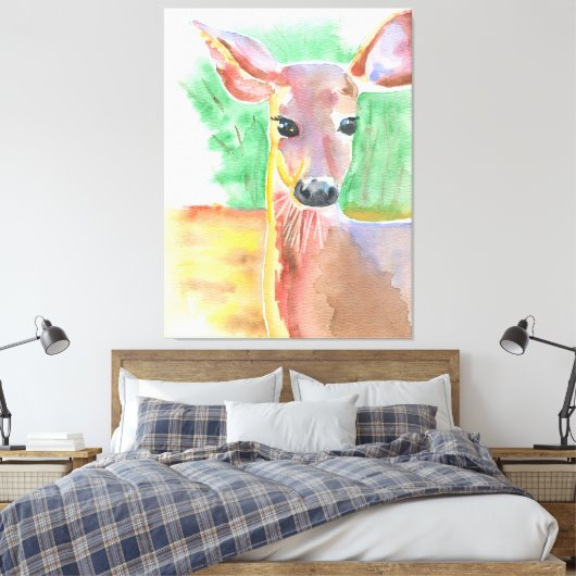 Aquarell Leinwanddruck (Insitu (Schlafzimmer))