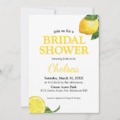 Aquarell Lemon Bridal Dusche Einladung (Vorderseite)