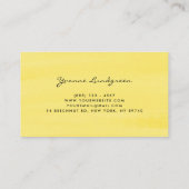 Aquarell Lemon Greenerenera Garland Skript Visitenkarte (Rückseite)