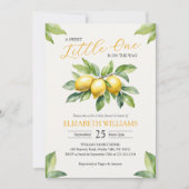 Aquarell Lemon Kinderdusche Einladung (Vorderseite)