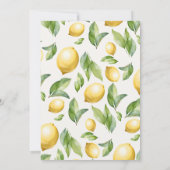 Aquarell Lemon Kinderdusche Einladung (Rückseite)