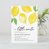 Aquarell Lemon Kinderdusche Einladung (Stehend Vorderseite)