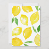 Aquarell Lemon Kinderdusche Einladung (Rückseite)