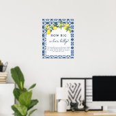 Aquarell Lemon Positano Baby Showspiele Poster (Heimbüro)