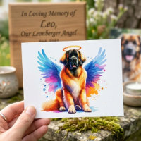 Aquarell Leonberger Hund Engel