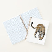Aquarell-Leopard-Dschungelkatze gemaltes Tier grün Notizblock (Innenseite)