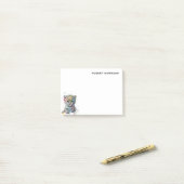 Aquarell-Leopard Modern Minimalist Personalisiert Post-it Klebezettel (Auf Schreibtisch)