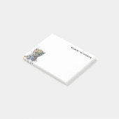 Aquarell-Leopard Modern Minimalist Personalisiert Post-it Klebezettel (angewinkelt)