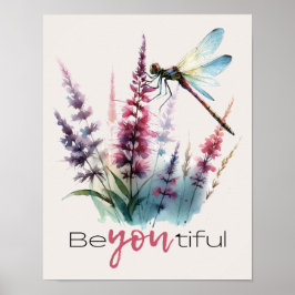 Aquarell-Libelle Beyoutiful Inspirierende Kunst Poster