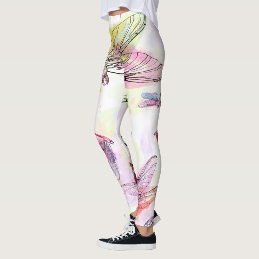 Aquarell-Libellen Legging Leggings (Links)