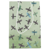 Aquarell-Libellen Mittlere Geschenktüte (Vorderseite)