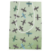 Aquarell-Libellen Mittlere Geschenktüte (Rückseite)