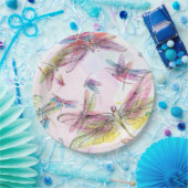 Aquarell-Libellen-Pappteller Pappteller (Party)