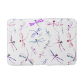Aquarell-Libellen-rosa Lavendel-blaues Weiß Badematte (Vorderseite)