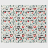 Aquarell Liebe Camping Reisevorführung Geschenkpapier (Flach)