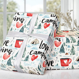 Aquarell Liebe Camping Reisevorführung Geschenkpapier
