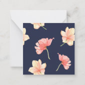 Aquarell-LIEBE Floral Mitteilungskarte (Rückseite)