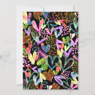 Aquarell-Liebesherz-Modedesign Feiertagskarte