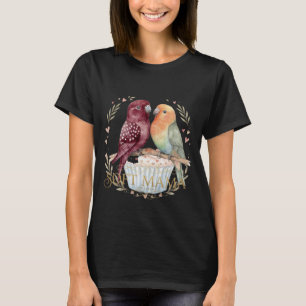 Aquarell-Liebesvögel Soft Mama T-Shirt Süße Mott
