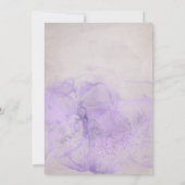 Aquarell Lila Amethyst-Kristalle Einladung (Rückseite)