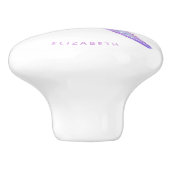 Aquarell Lila Blue Beach Starfish Küste Keramikknauf (Seitenansicht)