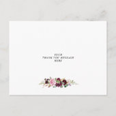 Aquarell lila Blumenmädchen Dankeschön Karte (Rückseite)