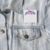 Aquarell-Lila-Blumenstrauß Button (Beispiel)