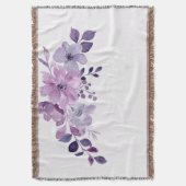 Aquarell-Lila-Blumenstrauß  Decke (Vorderseite Vertikal)