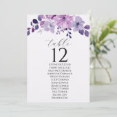 Aquarell-Lila-Blumenstrauß Einladung (Stehend Vorderseite)