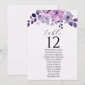 Aquarell-Lila-Blumenstrauß Einladung (Vorne/Hinten)