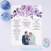 Aquarell-lila Blumenstrauß Flyer (Einzeln)