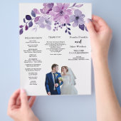 Aquarell-lila Blumenstrauß Flyer (Hand)