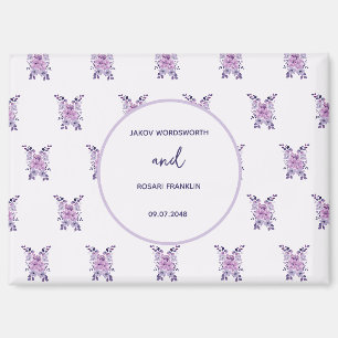 Aquarell lila Blumenstrauß Magnet