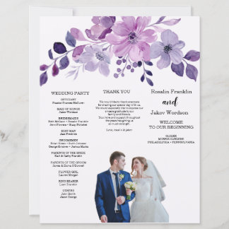 Aquarell lila Blumenstrauß Papierblatt