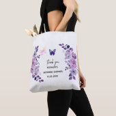 Aquarell-Lila-Blumenstrauß Tasche (Von Nahem)