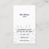 Aquarell lila Blütenkarte Makeup artist Card Visitenkarte (Rückseite)
