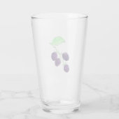Aquarell Lila Brombeere Botanisch Glas (Rückseite)