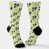 Aquarell Lila Brombeere Botanisch Socken (Gewinkelt)