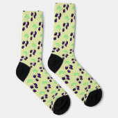 Aquarell Lila Brombeere Botanisch Socken (Rechts)