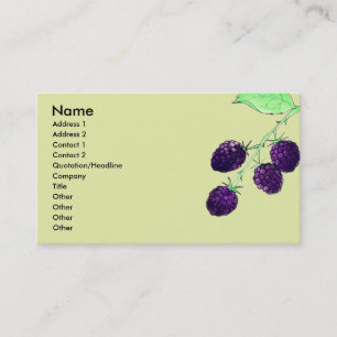 Aquarell Lila Brombeere Botanisch Visitenkarte