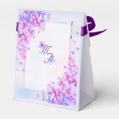 Aquarell Lila Lilac Blume Gefallen Box Geschenkschachtel (Rückseite)