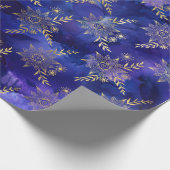 Aquarell-Lila-Muster mit goldenem Blumenmuster Geschenkpapier (Ecke)