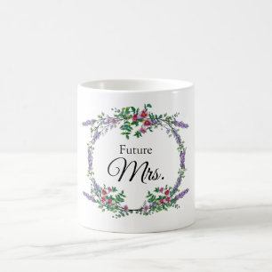 Aquarell lila rosa Rosen Future Mrs. Kaffeetasse