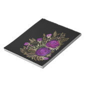 Aquarell Lila Rosen Notizblock (Rotiert)