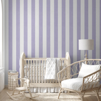 Aquarell Lila Streifen | Mädchen-Kinderzimmer Tapete