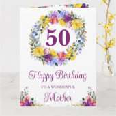 Aquarell Lila und Gelbe Blumen Geburtstag Karte (Gelbe Blume)