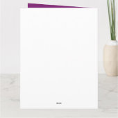 Aquarell Lila und Gelbe Blumen Geburtstag Karte (Rückseite)