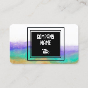 Aquarell lila und türkis kühne abstrakte Kunst  Visitenkarte