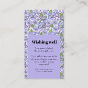 Aquarell Lila Veilchen & Floralmuster Begleitkarte